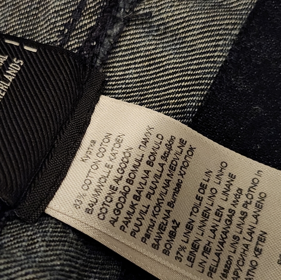 NWT 7 FOR ALL MANKIND x MARQUES ALMEIDA Linen Cotton Striped Denim Crop Jacket - Picture 7 of 10